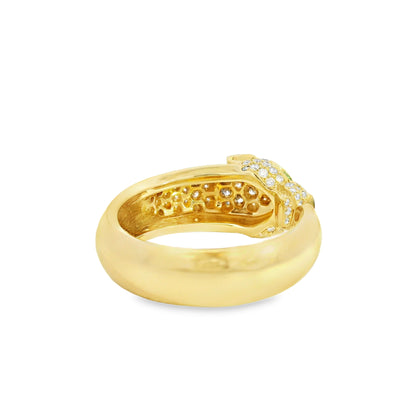 Cartier 18k Yellow Gold Diamond Panthére De Cartier Ring