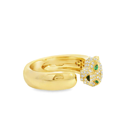 Cartier 18k Yellow Gold Diamond Panthére De Cartier Ring