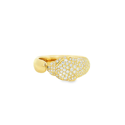 Cartier 18k Yellow Gold Diamond Panthére De Cartier Ring