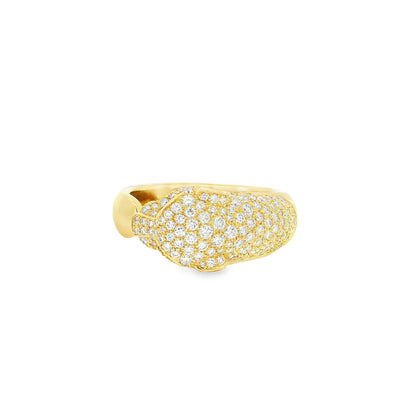 Cartier 18k Yellow Gold Diamond Panthére De Cartier Ring