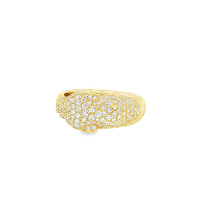 Cartier 18k Yellow Gold Diamond Panthére De Cartier Ring