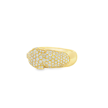 Cartier 18k Yellow Gold Diamond Panthére De Cartier Ring