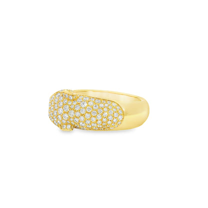 Cartier 18k Yellow Gold Diamond Panthére De Cartier Ring