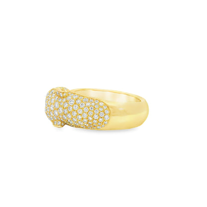 Cartier 18k Yellow Gold Diamond Panthére De Cartier Ring