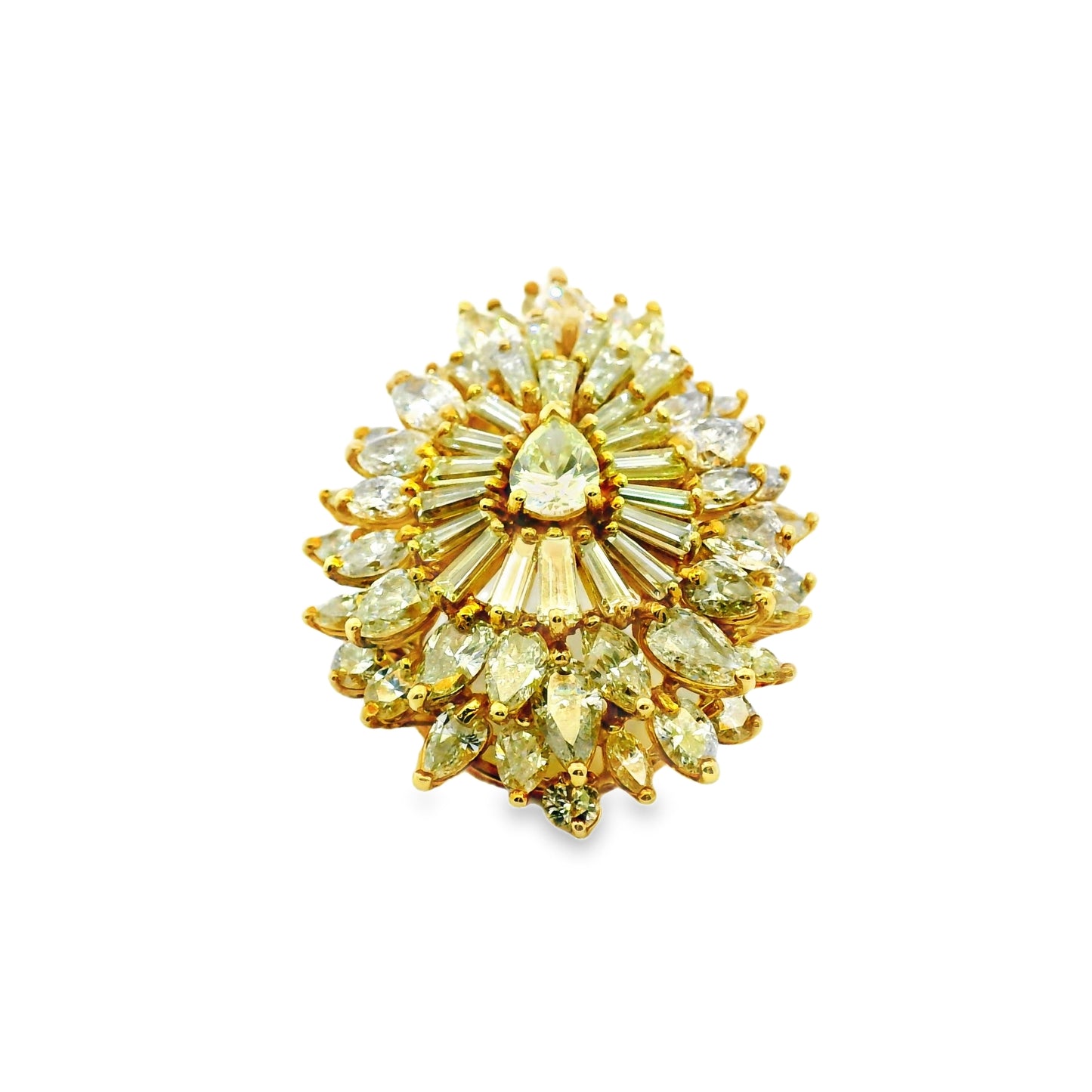 18k Yellow Gold 14ctw Multi-Cut Diamond Pendant