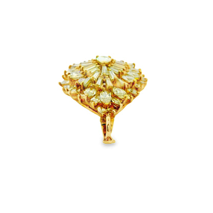 18k Yellow Gold 14ctw Multi-Cut Diamond Pendant