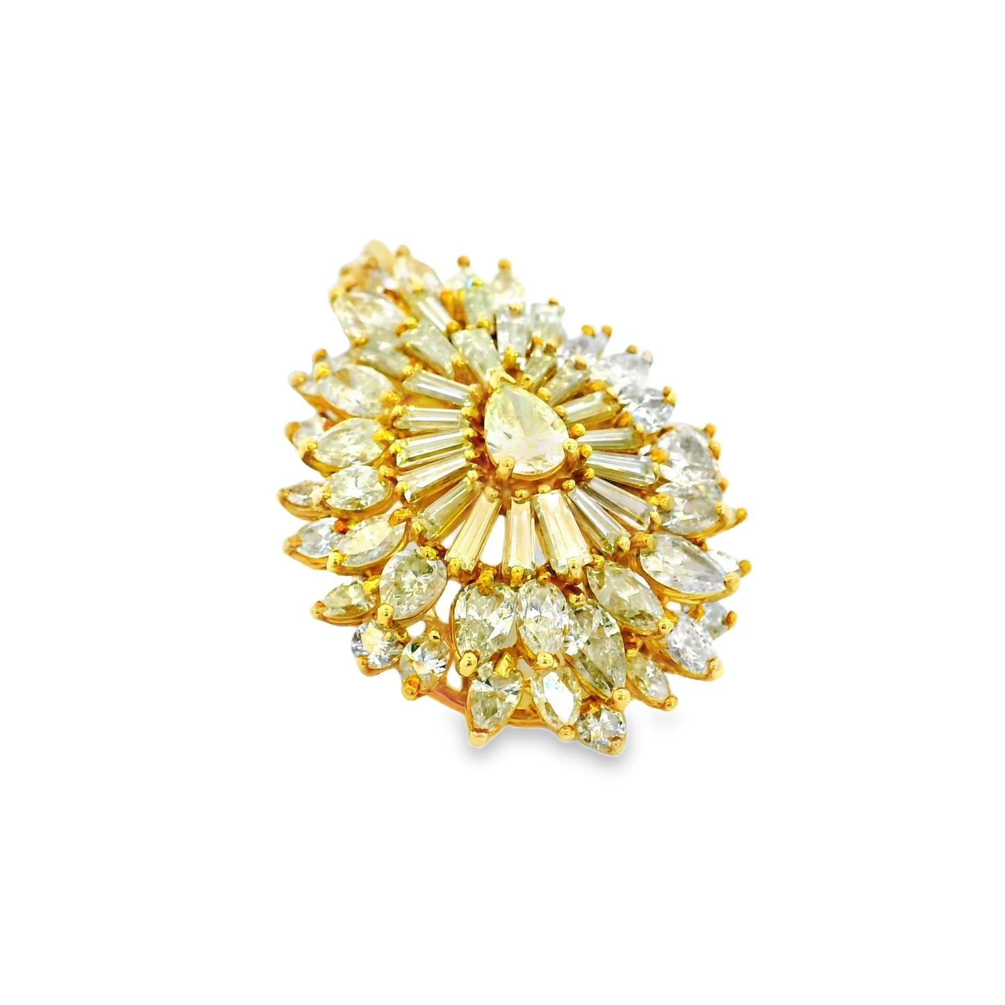18k Yellow Gold 14ctw Multi-Cut Diamond Pendant