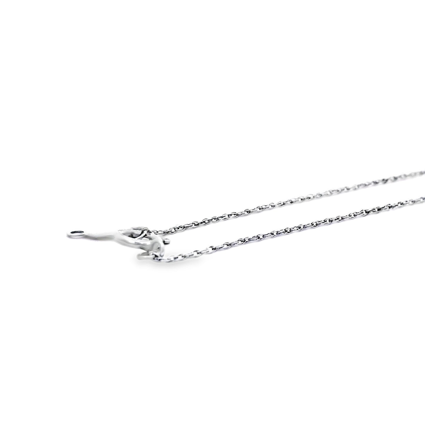 18k White Gold 0.57ctw Hamsa Hand Necklace