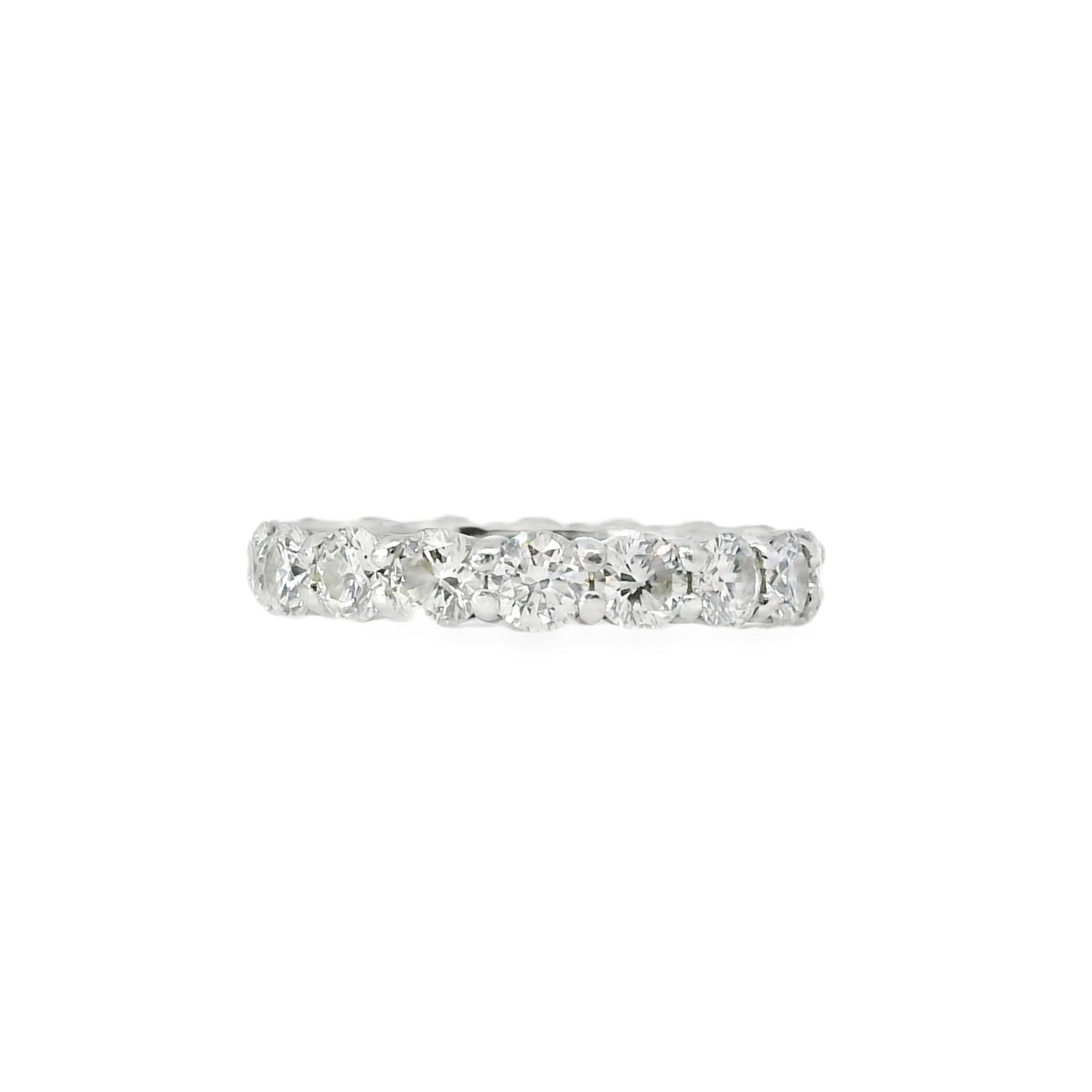 Platinum 2.84ctw Round Brilliant Diamond Eternity Band