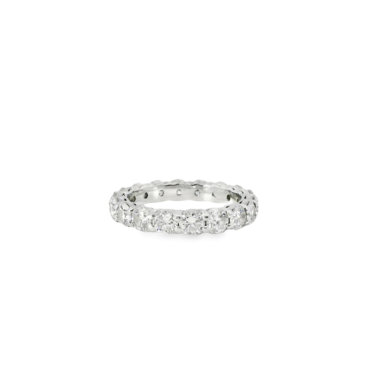 Platinum 2.84ctw Round Brilliant Diamond Eternity Band