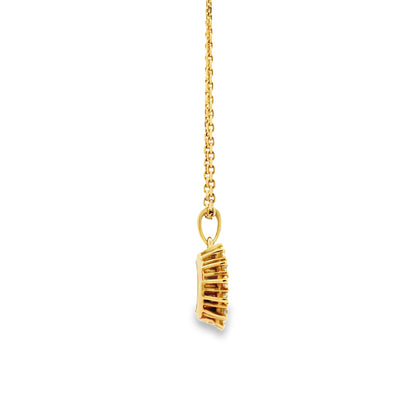 18k Yellow Gold 0.89ctw Chopard Happy Diamond Pendant Necklace