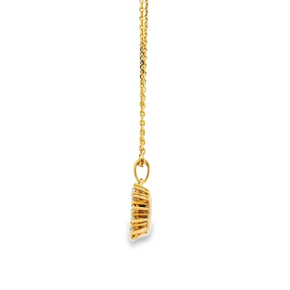 18k Yellow Gold 0.89ctw Chopard Happy Diamond Pendant Necklace