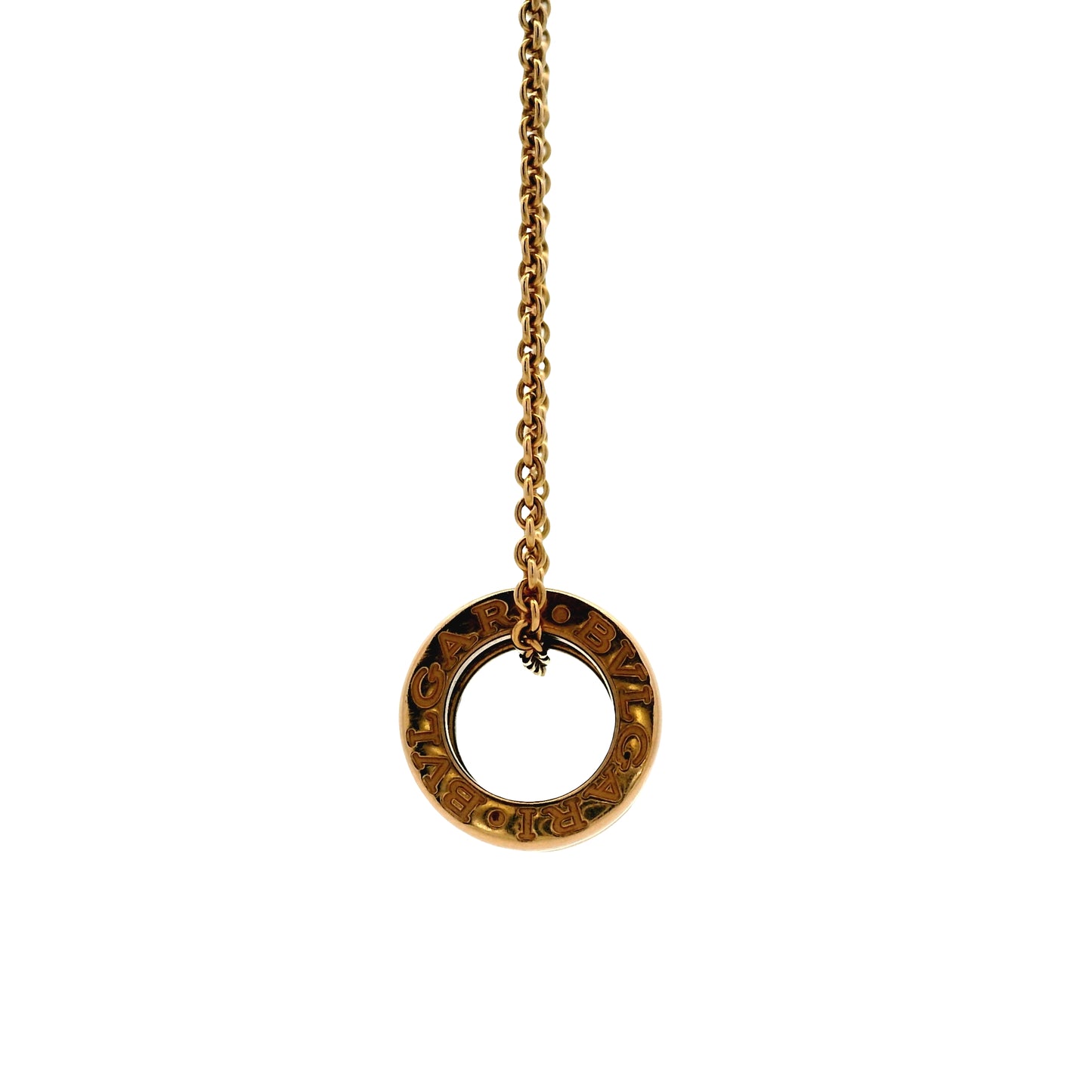 Bvlgari 18k Rose Gold B.zero1 with Black Ceramic Pendant Necklace