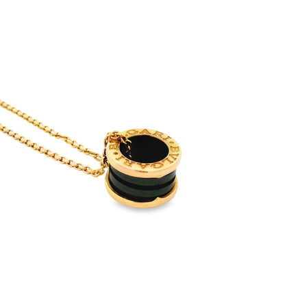Bvlgari 18k Rose Gold B.zero1 with Black Ceramic Pendant Necklace