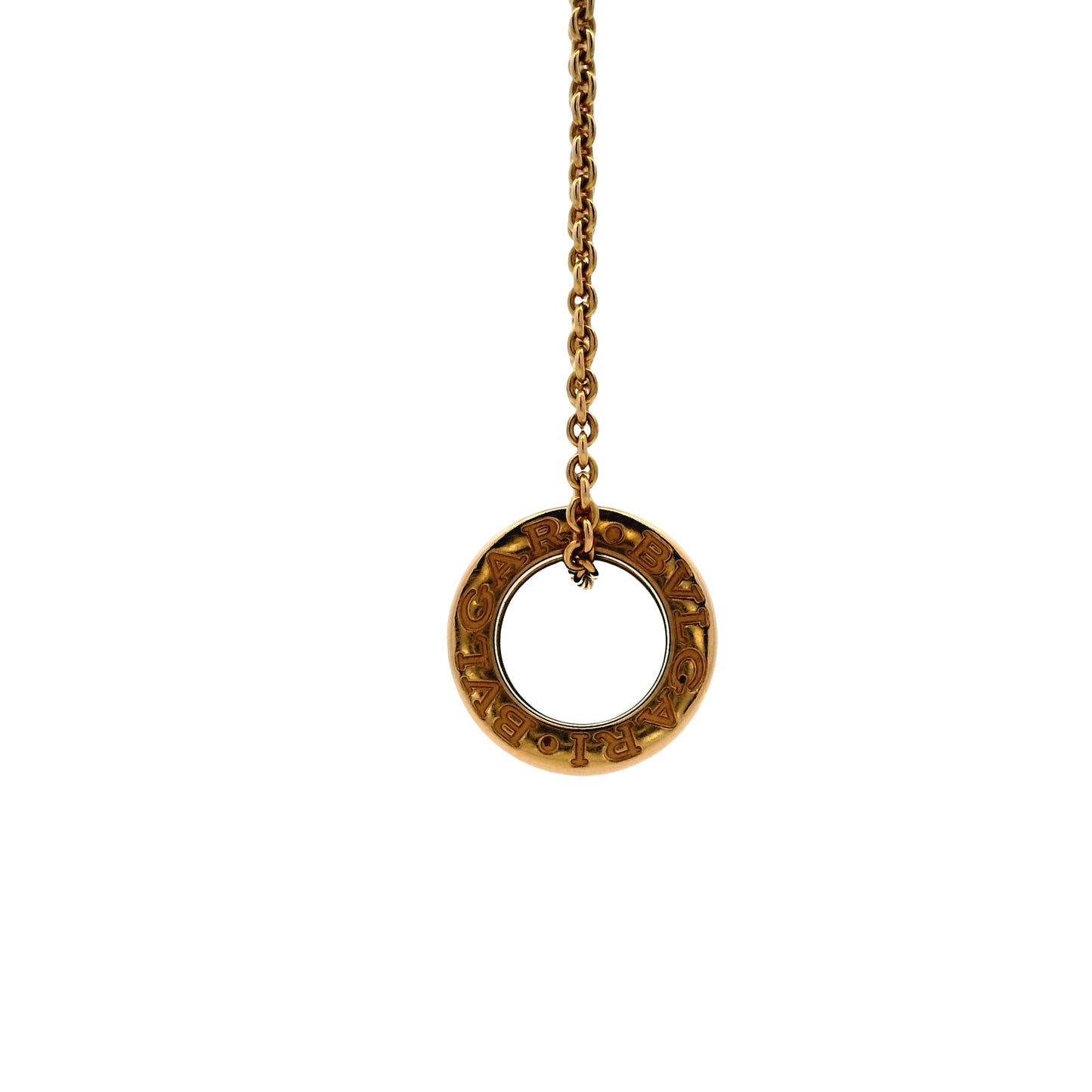 Bvlgari 18k Rose Gold B.zero1 with Black Ceramic Pendant Necklace