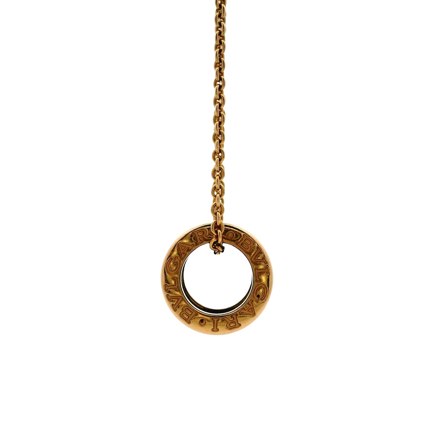 Bvlgari 18k Rose Gold B.zero1 with Black Ceramic Pendant Necklace