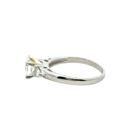 Platinum GIA Certified 0.80ct Oval Diamond Engagement Ring