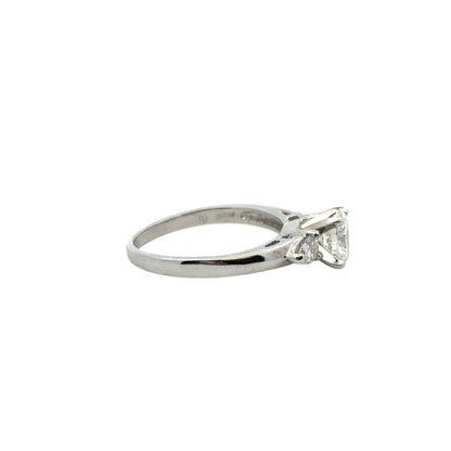 Platinum GIA Certified 0.80ct Oval Diamond Engagement Ring