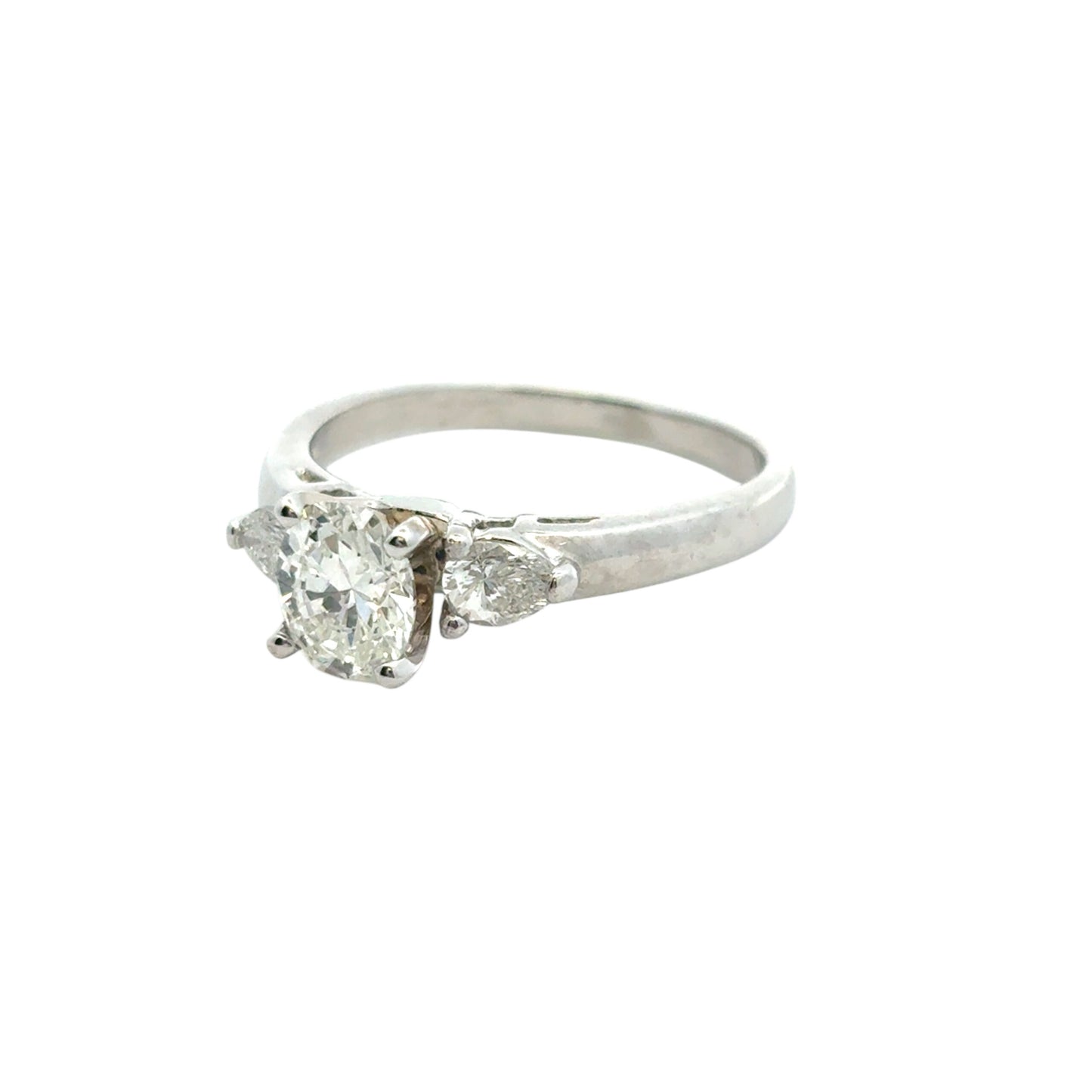 Platinum GIA Certified 0.80ct Oval Diamond Engagement Ring