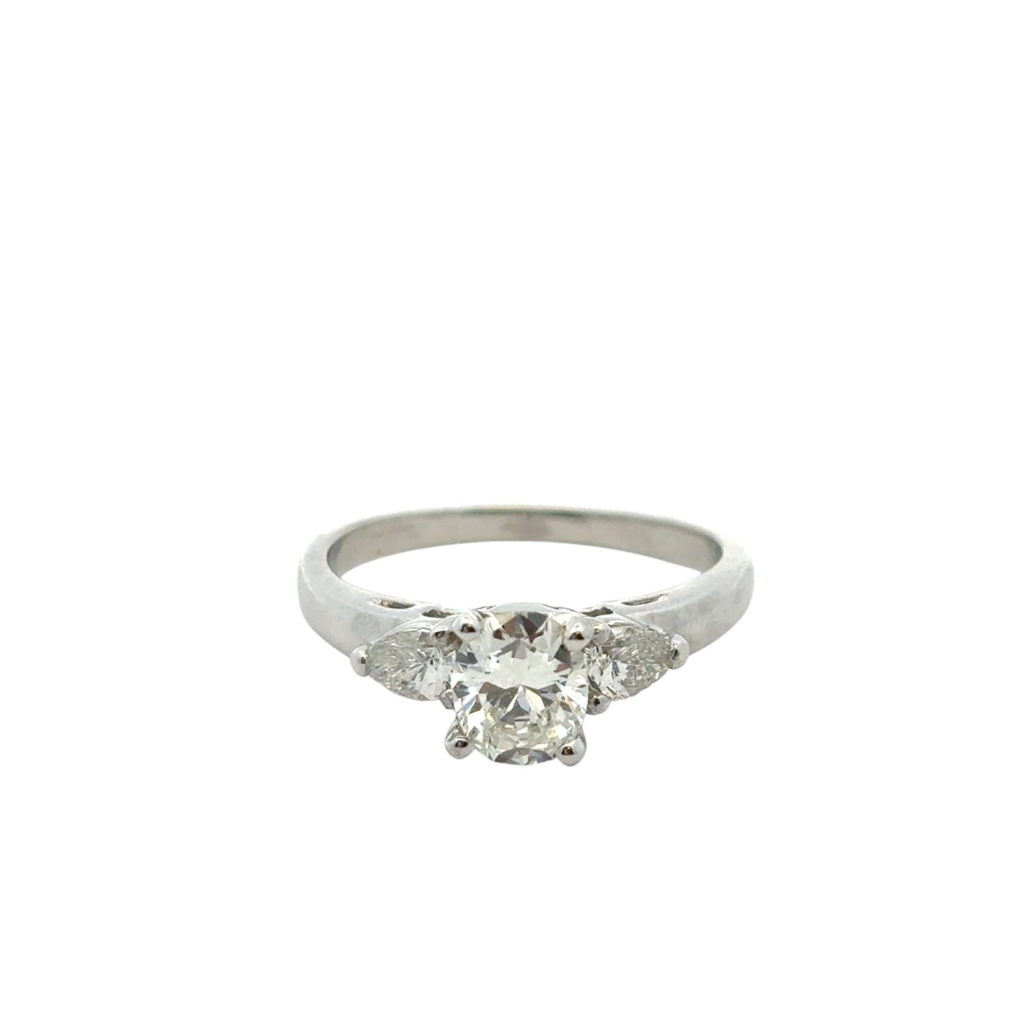 Platinum GIA Certified 0.80ct Oval Diamond Engagement Ring
