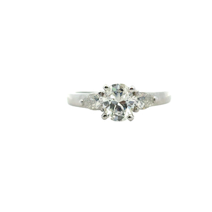 Platinum GIA Certified 0.80ct Oval Diamond Engagement Ring