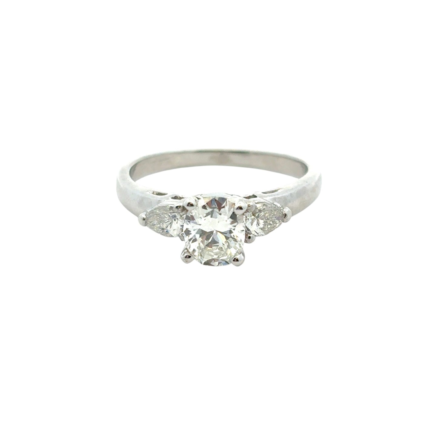 Platinum GIA Certified 0.80ct Oval Diamond Engagement Ring