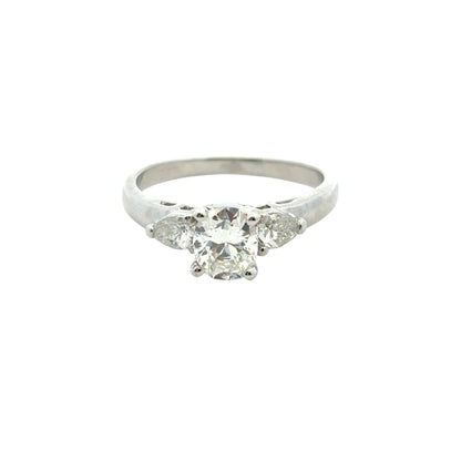 Platinum GIA Certified 0.80ct Oval Diamond Engagement Ring