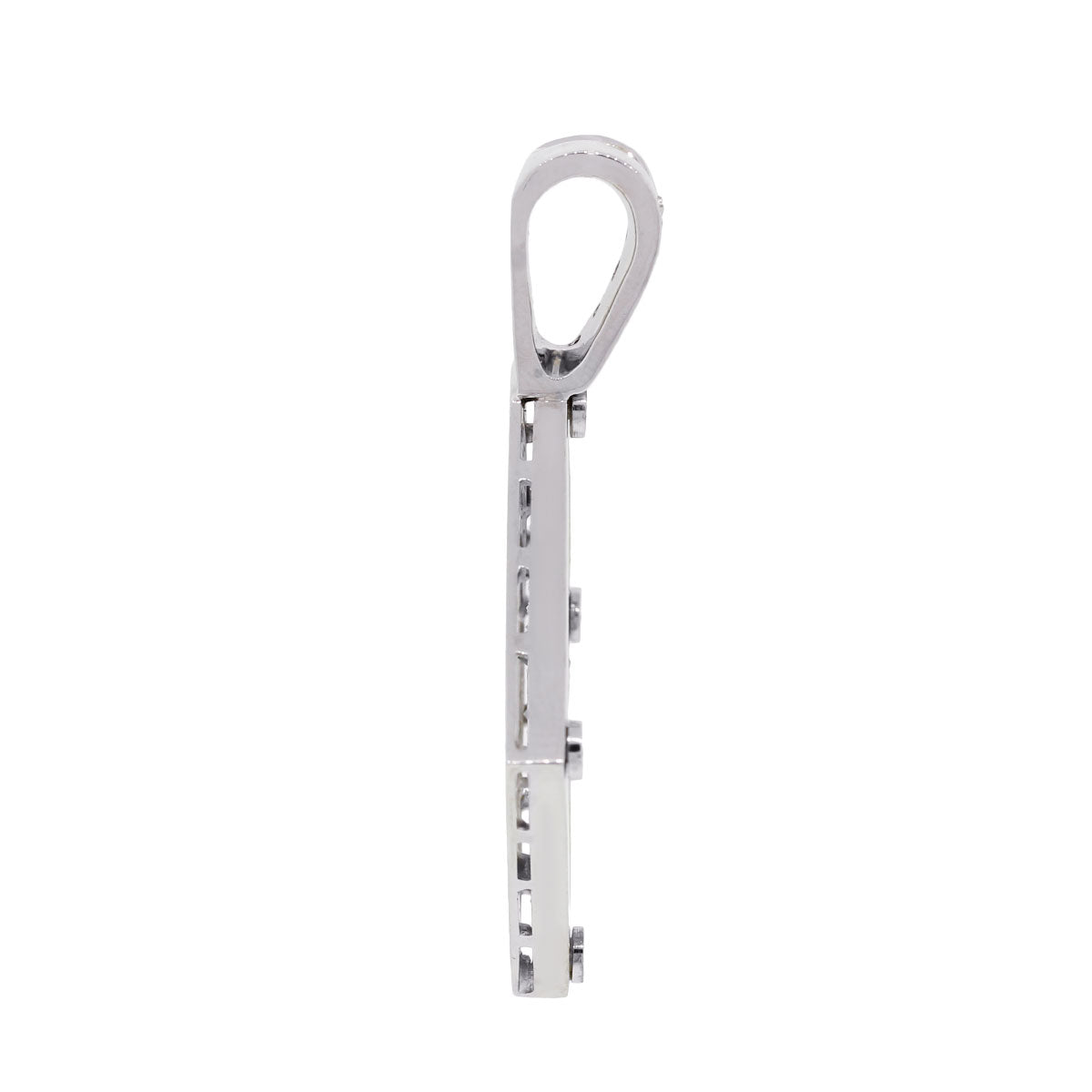 18k White Gold 3.14ctw IGL Certified Diamond Gun Pendant