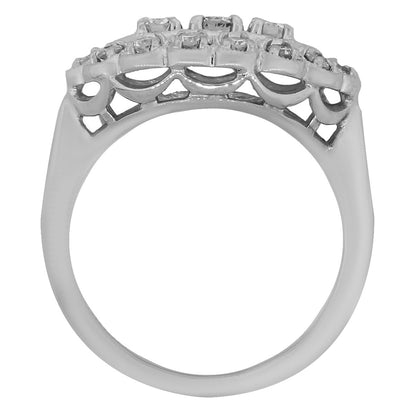 14k White Gold Vintage Style 0.50ctw Diamond Ring