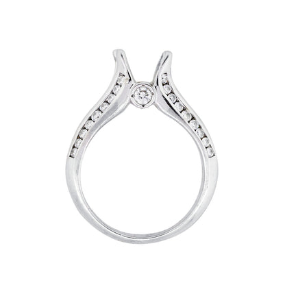 18k White Gold 2ctw Diamond Wide Ring Mounting