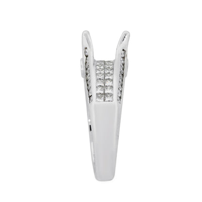 18k White Gold 2ctw Diamond Wide Ring Mounting