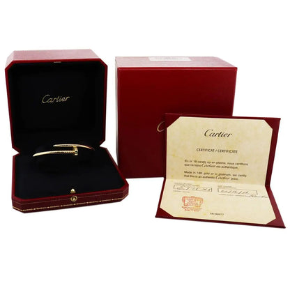 Cartier 18k Yellow Gold Juste Un Clou (Nail) Bangle 