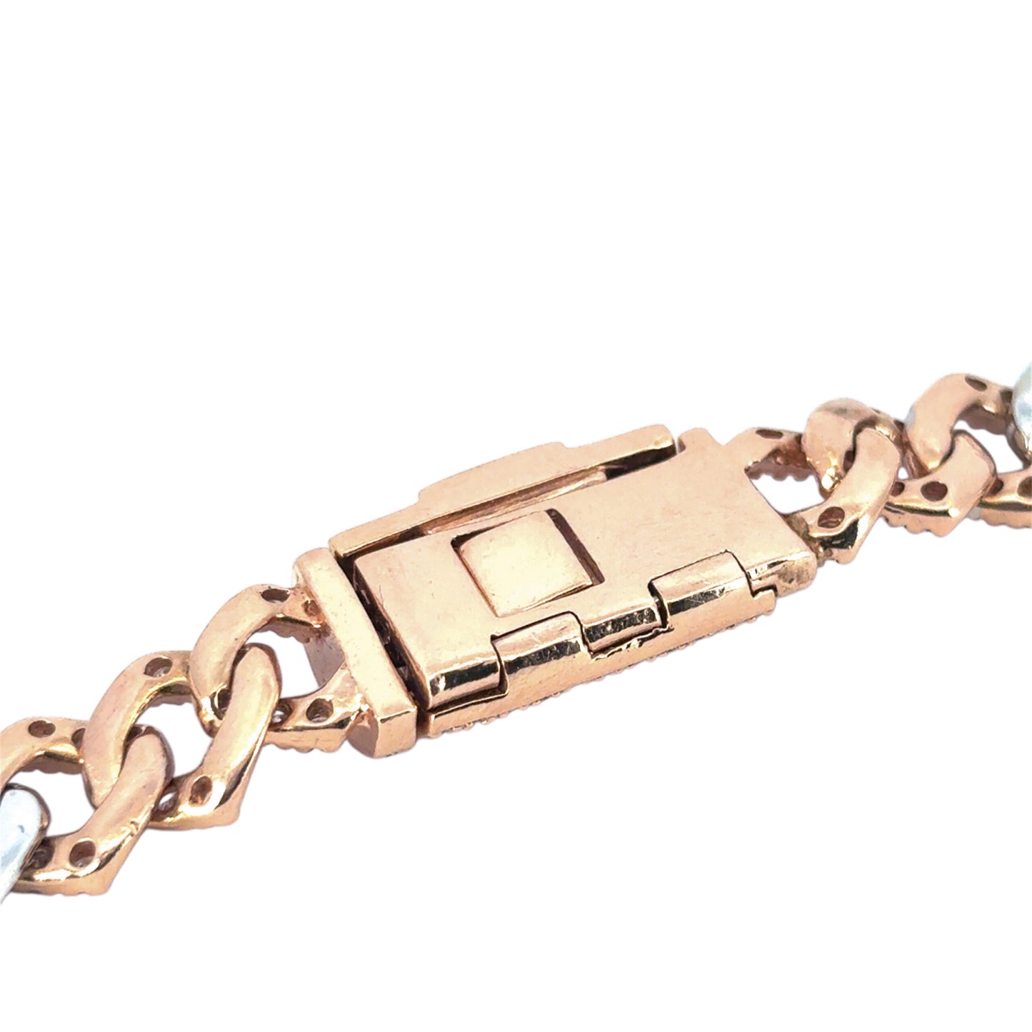 14k Two Tone 13.03ctw Diamond Pave Cuban Chain Necklace