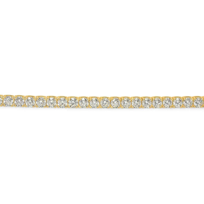 Yellow Gold Round Diamond Bracelet — view 2