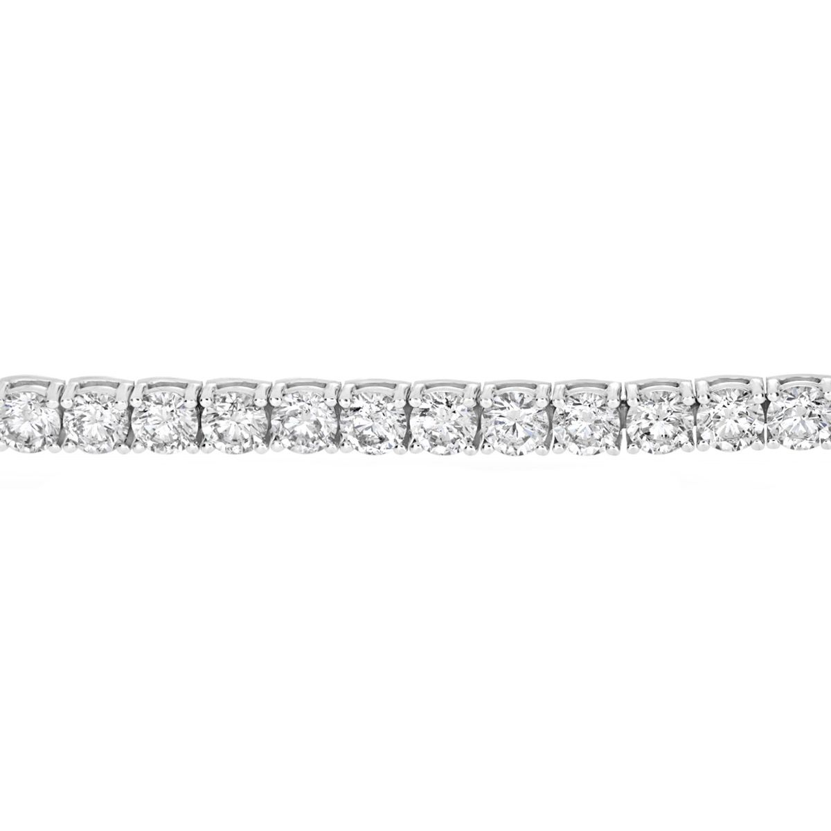 19.02 Round White Diamond Tennis Bracelet — view 2