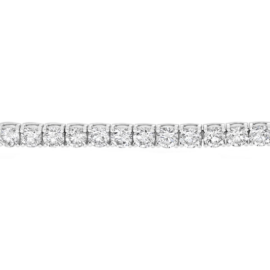 19.02 Round White Diamond Tennis Bracelet — view 2