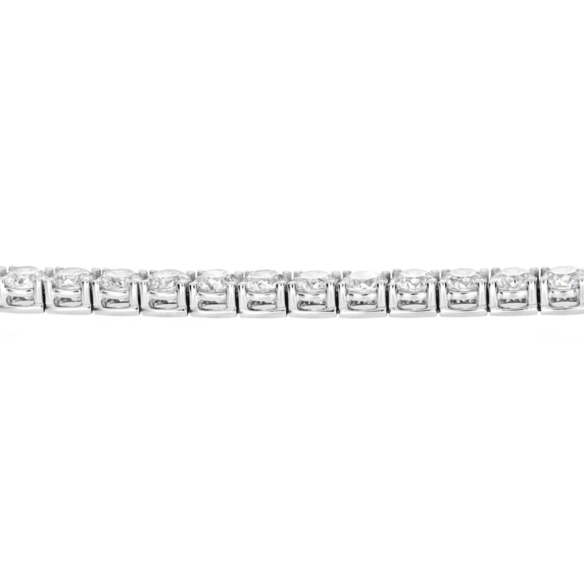 19.02 Round White Diamond Tennis Bracelet — view 3