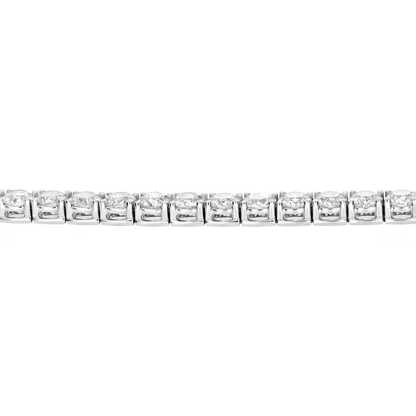 19.02 Round White Diamond Tennis Bracelet — view 3