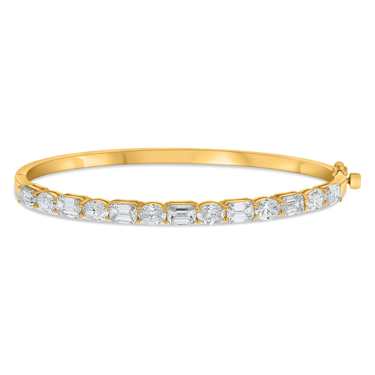 Mixed Shape Diamond Bangle — view 1