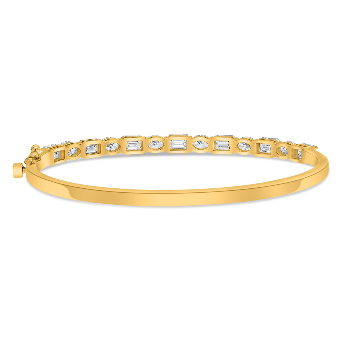 Mixed Shape Diamond Bangle — view 2