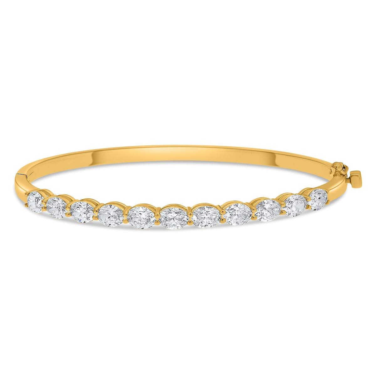 Oval Diamond Bangle — view 1