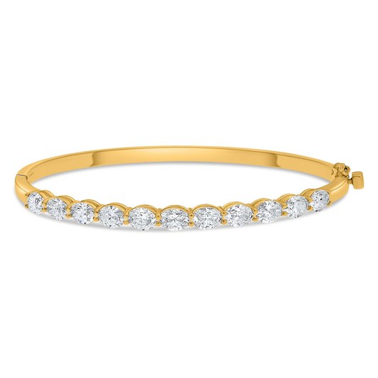 Oval Diamond Bangle — view 1