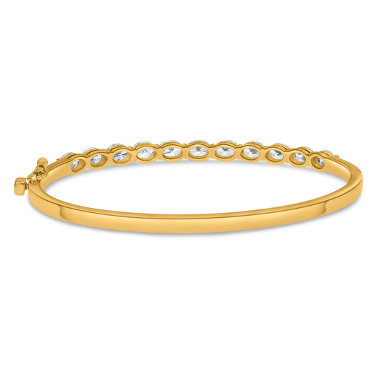 Oval Diamond Bangle — view 2