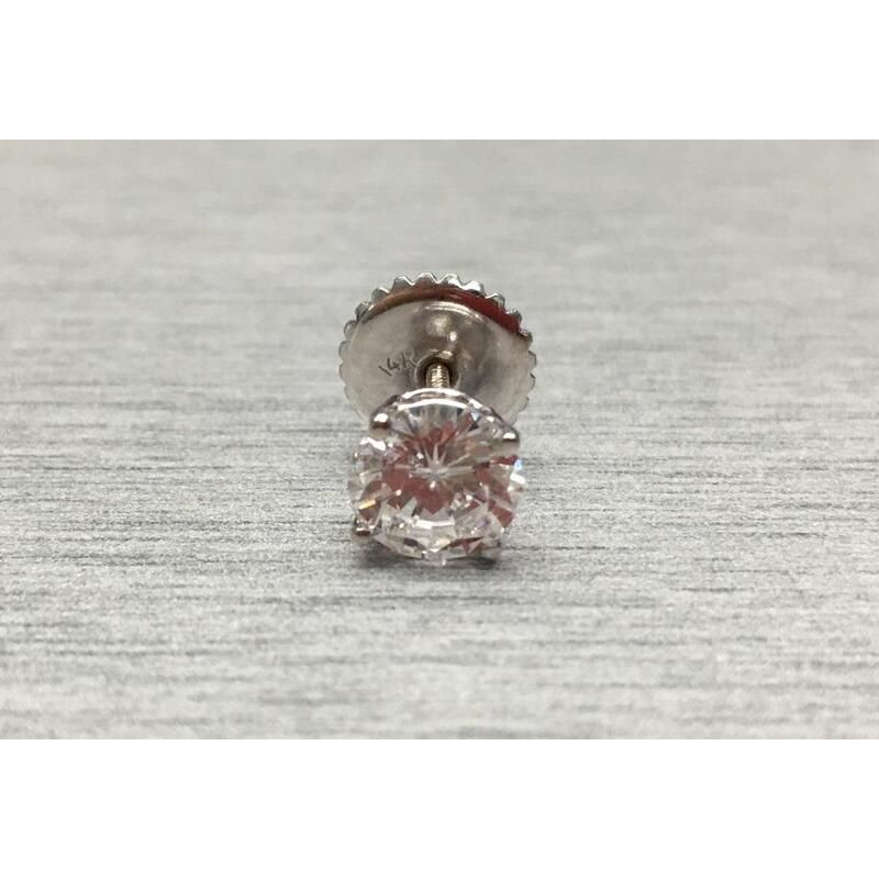 Round Diamond Earring — view 1