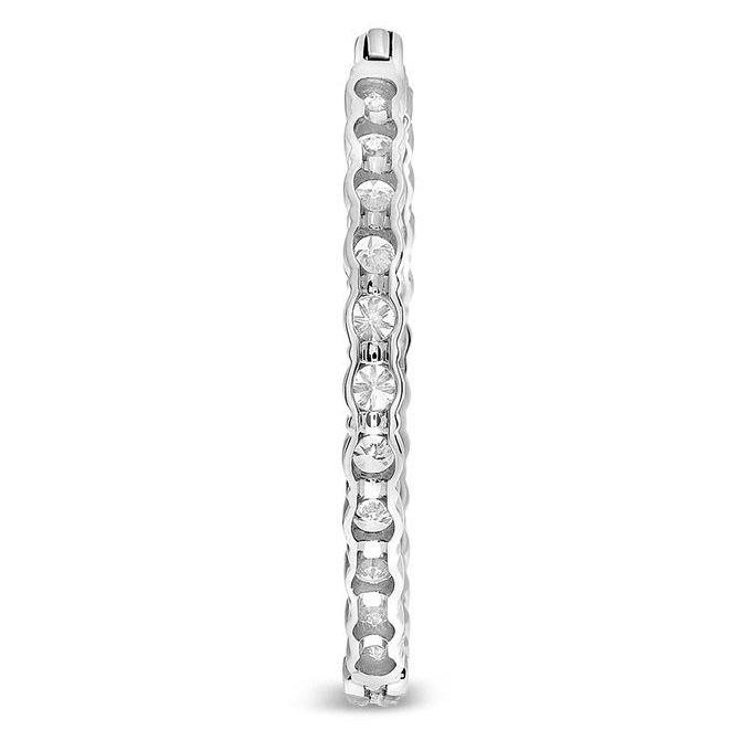 Round Diamond Earring — view 3