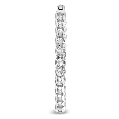 Round Diamond Earring — view 3