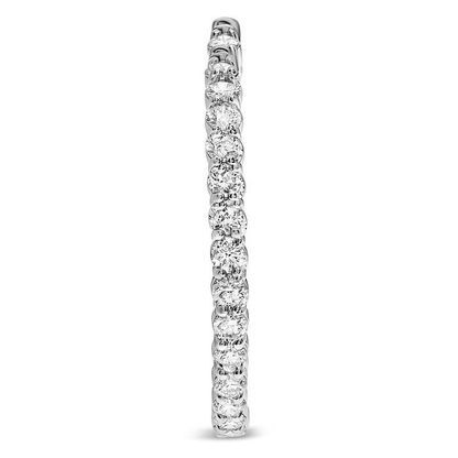 Round Diamond Earring — view 4