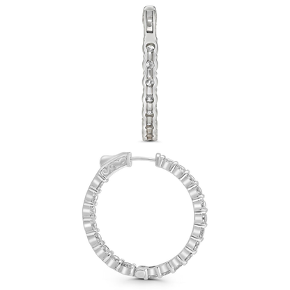 Round Diamond Earring — view 2