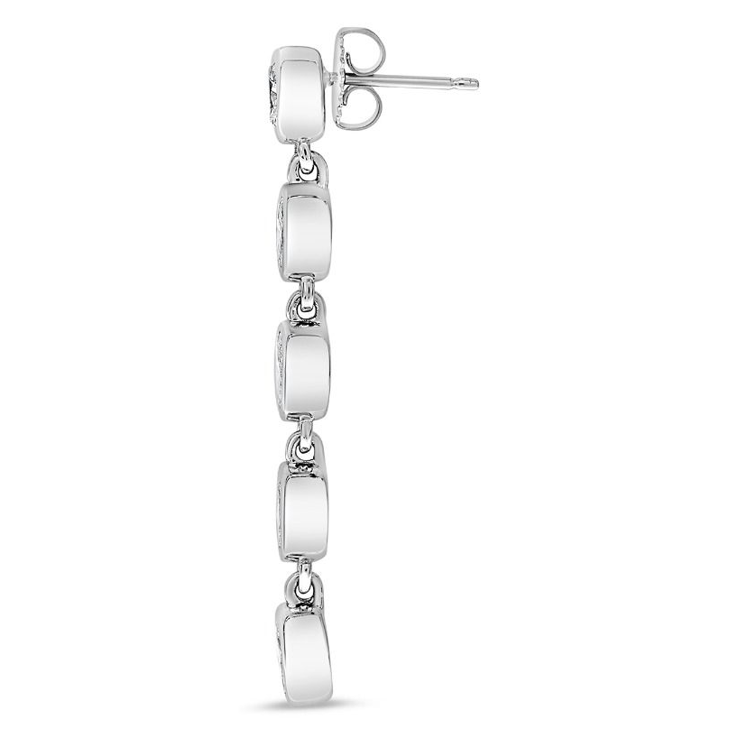 Multi Oval Diamond Drop Earrings — view 1