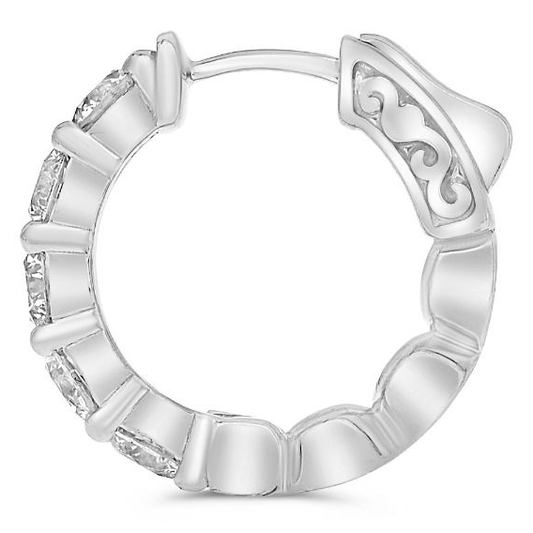 Diamond Hoop Earrings — view 1